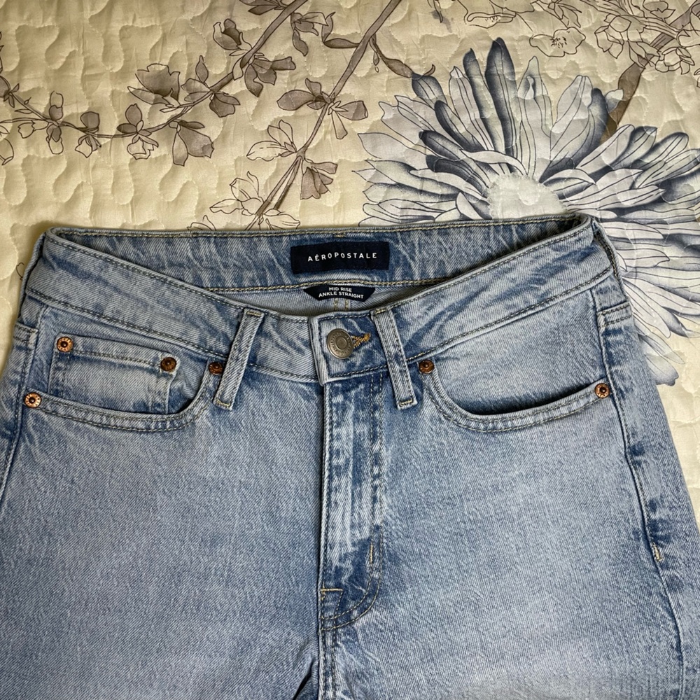Aeropostale Blue Straight Leg Jeans